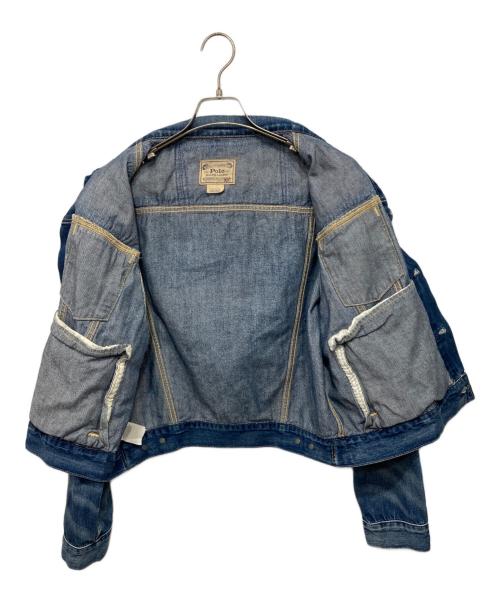 POLO RALPH LAUREN（ポロ・ラルフローレン）POLO RALPH LAUREN (ポロ・ラルフローレン) パッチワーク デニムジャケット インディゴ サイズ:XLの古着・服飾アイテム