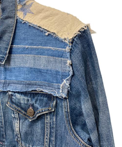 POLO RALPH LAUREN（ポロ・ラルフローレン）POLO RALPH LAUREN (ポロ・ラルフローレン) パッチワーク デニムジャケット インディゴ サイズ:XLの古着・服飾アイテム