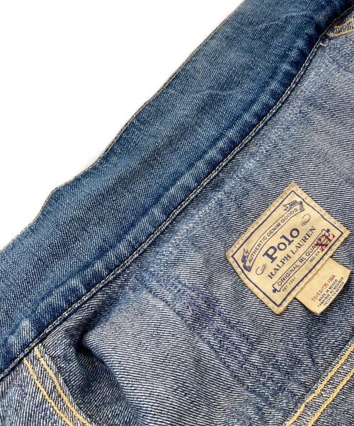 POLO RALPH LAUREN（ポロ・ラルフローレン）POLO RALPH LAUREN (ポロ・ラルフローレン) パッチワーク デニムジャケット インディゴ サイズ:XLの古着・服飾アイテム