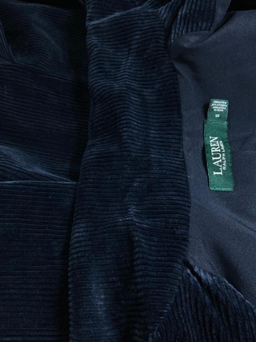 LAUREN RALPH LAUREN（ローレンラルフローレン）LAUREN RALPH LAUREN (ローレンラルフローレン) コーデュロイテーラードジャケット ネイビーの古着・服飾アイテム
