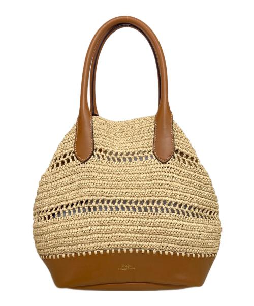 POLO RALPH LAUREN（ポロ・ラルフローレン）POLO RALPH LAUREN (ポロ・ラルフローレン) 2WAYラフィア かごバッグ ベージュの古着・服飾アイテム