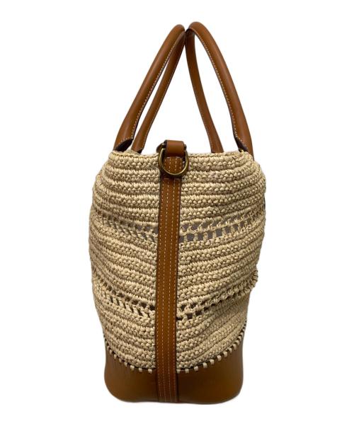 POLO RALPH LAUREN（ポロ・ラルフローレン）POLO RALPH LAUREN (ポロ・ラルフローレン) 2WAYラフィア かごバッグ ベージュの古着・服飾アイテム