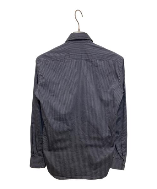 JOHN LAWRENCE SULLIVAN（ジョン ローレンス サリバン）JOHN LAWRENCE SULLIVAN (ジョン ローレンス サリバン) STRIPED BROADCLOTH REGULAR COLLAR SHIRT グレー サイズ:44の古着・服飾アイテム