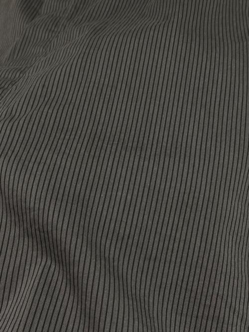 JOHN LAWRENCE SULLIVAN（ジョン ローレンス サリバン）JOHN LAWRENCE SULLIVAN (ジョン ローレンス サリバン) STRIPED BROADCLOTH REGULAR COLLAR SHIRT グレー サイズ:44の古着・服飾アイテム