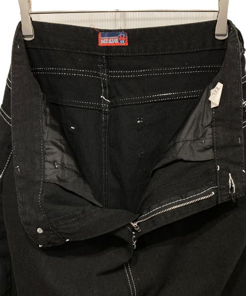JNCO JEANS（ジェーエヌシーオー ジーンズ）JNCO JEANS (ジェーエヌシーオー ジーンズ) ワッペン付ブラックデニム グレー サイズ:2XLの古着・服飾アイテム
