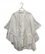 EVAMANNエヴァマン）の古着「Mathilde Flare Sleeve Widesize Blouse / フレア スリーブ ワイドサイズ ブラウス」｜ホワイト