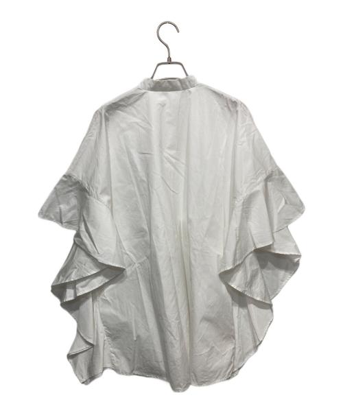 EVAMANN（エヴァマン）EVAMANN (エヴァマン) Mathilde Flare Sleeve Widesize Blouse / フレア スリーブ ワイドサイズ ブラウス ホワイト サイズ:36の古着・服飾アイテム