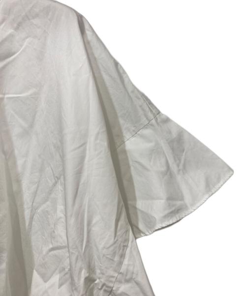 EVAMANN（エヴァマン）EVAMANN (エヴァマン) Mathilde Flare Sleeve Widesize Blouse / フレア スリーブ ワイドサイズ ブラウス ホワイト サイズ:36の古着・服飾アイテム