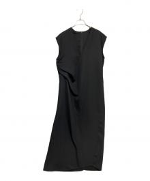 LE PHIL（ル フィル）の古着「ノースリーブアシメワンピース」｜ブラック