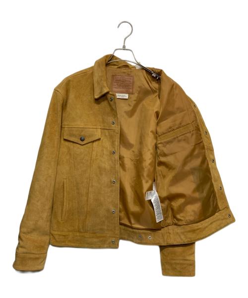 LEVI'S PReMIUM（リーバイス プレミアム）LEVI'S PReMIUM (リーバイスプレミアム) スウェードレザートラッカージャケット マスタード サイズ:Sの古着・服飾アイテム