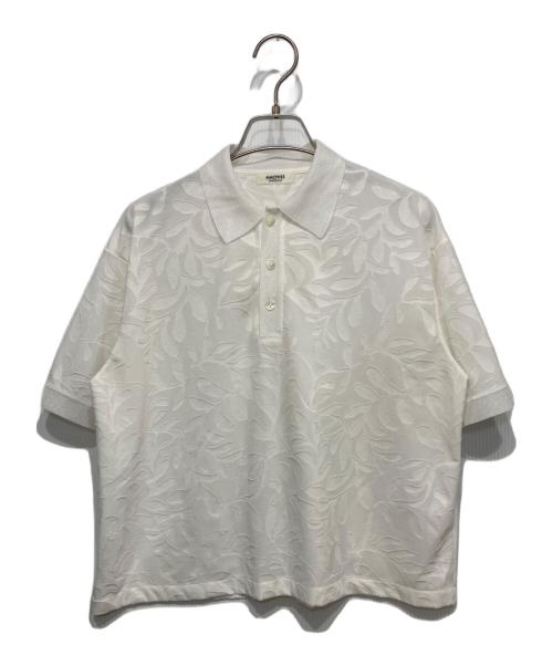MACPHEE（マカフィー）MACPHEE (マカフィー) ボタニカル ポロプルオーバー ホワイト サイズ:Sの古着・服飾アイテム