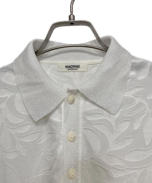 MACPHEE（マカフィー）MACPHEE (マカフィー) ボタニカル ポロプルオーバー ホワイト サイズ:Sの古着・服飾アイテム