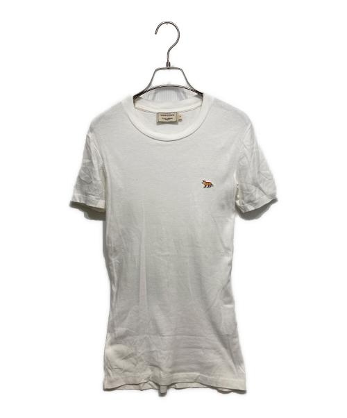 maison kitsune（メゾンキツネ）maison kitsune (メゾンキツネ) ワンポイントロングロングカットソー ホワイト サイズ:Ｓの古着・服飾アイテム