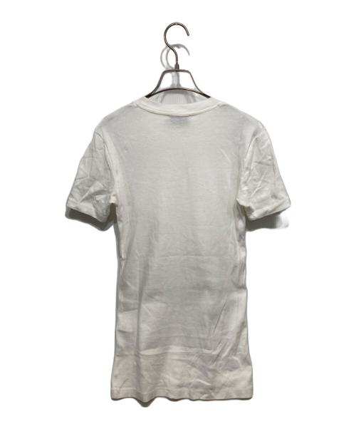 maison kitsune（メゾンキツネ）maison kitsune (メゾンキツネ) ワンポイントロングロングカットソー ホワイト サイズ:Ｓの古着・服飾アイテム