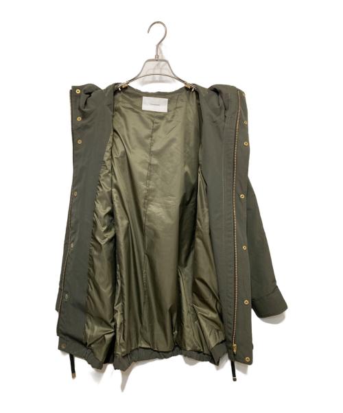 FRAMeWORK（フレームワーク）FRAMeWORK (フレームワーク) C/PEフードミドルブルゾン - マウンテンパーカー グリーン サイズ:38の古着・服飾アイテム