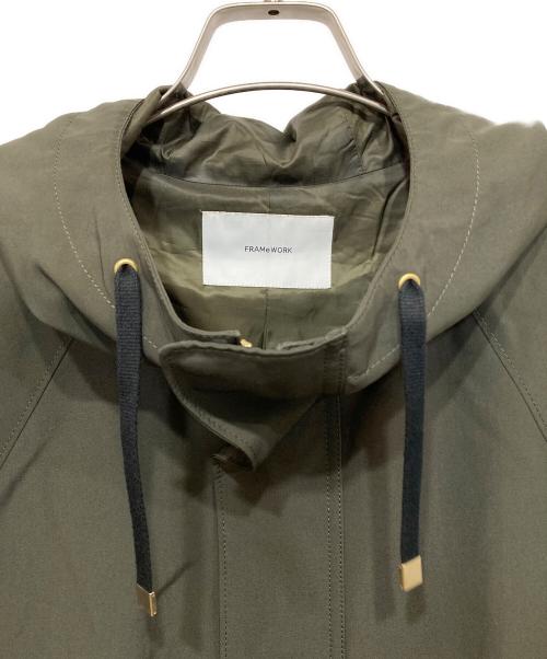 FRAMeWORK（フレームワーク）FRAMeWORK (フレームワーク) C/PEフードミドルブルゾン - マウンテンパーカー グリーン サイズ:38の古着・服飾アイテム
