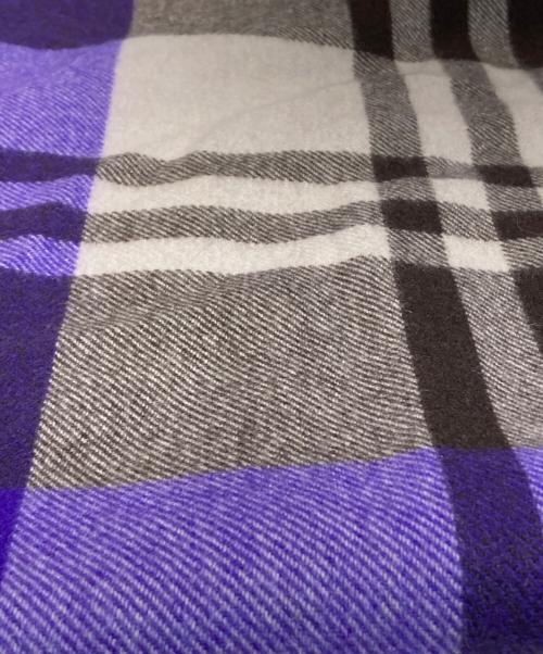 JOSHUA ELLIS（ジョシュア エリス）JOSHUA ELLIS (ジョシュア エリス) カシミヤストール ブラウン×パープルの古着・服飾アイテム