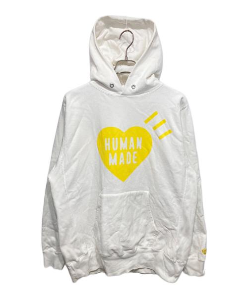 HUMAN MADE（ヒューマンメイド）HUMAN MADE (ヒューマンメイド) HEART HEAVY WEIGHT HOODIE アイボリー サイズ: XLの古着・服飾アイテム