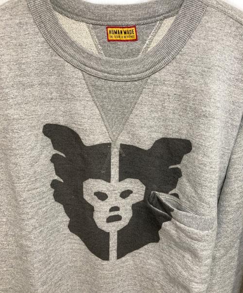 HUMAN MADE（ヒューマンメイド）HUMAN MADE (ヒューマンメイド) MILITARY SWEATSHIRT ライトグレー サイズ:XXLの古着・服飾アイテム