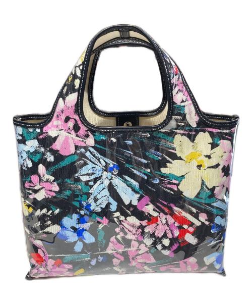 3.1 phillip lim（スリーワンフィリップリム）3.1 phillip lim (スリーワンフィリップリム) 花柄エナメルハンドバッグ ピンク×ブラックの古着・服飾アイテム