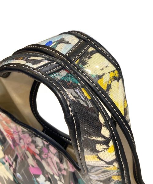 3.1 phillip lim（スリーワンフィリップリム）3.1 phillip lim (スリーワンフィリップリム) 花柄エナメルハンドバッグ ピンク×ブラックの古着・服飾アイテム