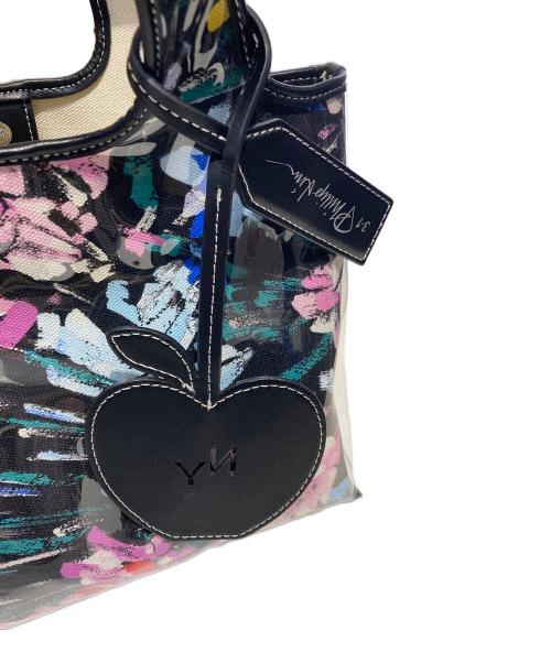 3.1 phillip lim（スリーワンフィリップリム）3.1 phillip lim (スリーワンフィリップリム) 花柄エナメルハンドバッグ ピンク×ブラックの古着・服飾アイテム