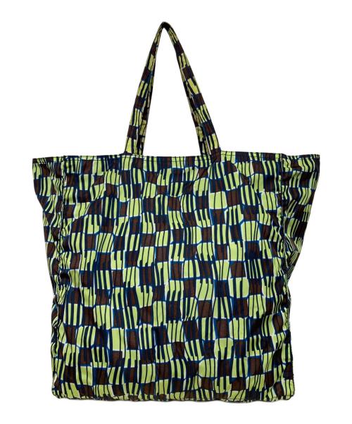 PRADA（プラダ）PRADA (プラダ) 総柄トートバッグ ブラウン×グリーンの古着・服飾アイテム