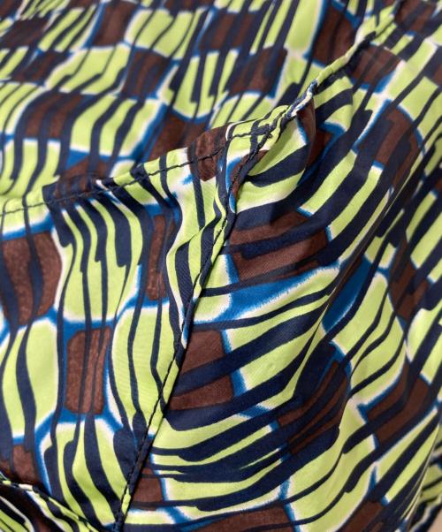 PRADA（プラダ）PRADA (プラダ) 総柄トートバッグ ブラウン×グリーンの古着・服飾アイテム