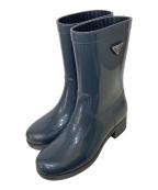 PRADAプラダ）の古着「レインブーツ」｜チャコールグレー