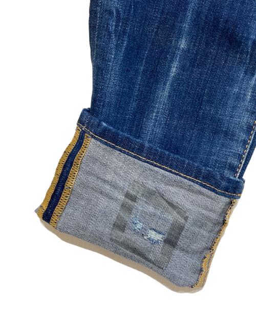 DSQUARED2（ディースクエアード）DSQUARED2 (ディースクエアード) ダメージスキニーデニムパンツ インディゴ サイズ:44の古着・服飾アイテム