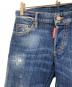 中古・古着 DSQUARED2 (ディースクエアード) ダメージスキニーデニムパンツ インディゴ サイズ:44：6000円