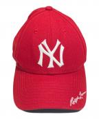New Era×POLO RALPH LAURENニューエラ×ポロ・ラルフローレン）の古着「NY Yankees キャップ」｜レッド