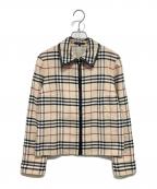 BURBERRY LONDONバーバリーロンドン）の古着「ノバチェックジップアップジャケット」｜ベージュ