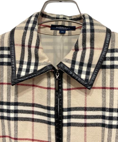 BURBERRY LONDON（バーバリーロンドン）BURBERRY LONDON (バーバリーロンドン) ノバチェックジップアップジャケット ベージュ サイズ:38の古着・服飾アイテム
