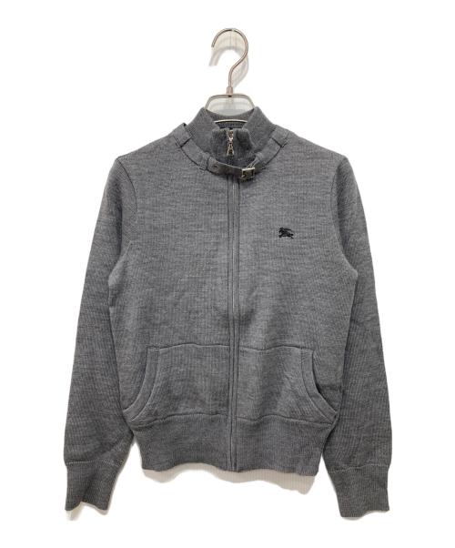BURBERRY BLUE LABEL（バーバリーロンドンブルーレーベル）BURBERRY BLUE LABEL (バーバリーロンドンブルーレーベル) ニットジャケット グレー サイズ:38の古着・服飾アイテム