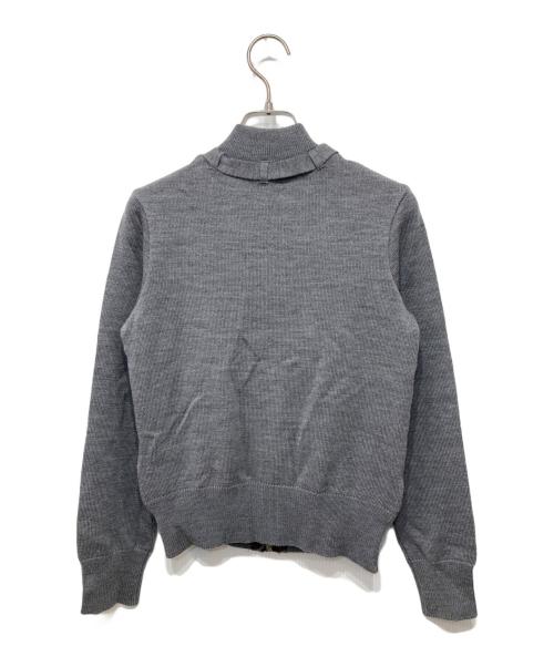 BURBERRY BLUE LABEL（バーバリーロンドンブルーレーベル）BURBERRY BLUE LABEL (バーバリーロンドンブルーレーベル) ニットジャケット グレー サイズ:38の古着・服飾アイテム