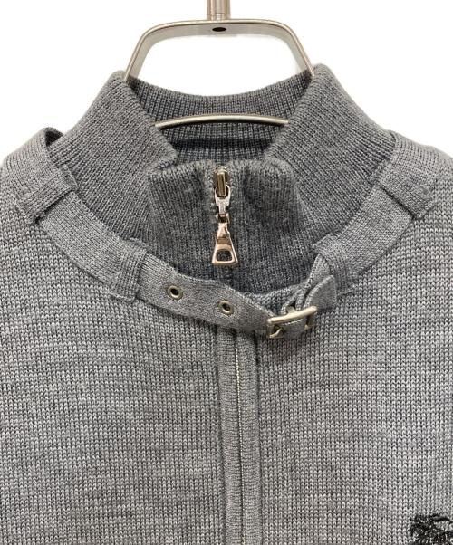 BURBERRY BLUE LABEL（バーバリーロンドンブルーレーベル）BURBERRY BLUE LABEL (バーバリーロンドンブルーレーベル) ニットジャケット グレー サイズ:38の古着・服飾アイテム