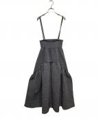 Blueleaブルレア）の古着「Dot Jacquard suspenders skirt」｜グレー