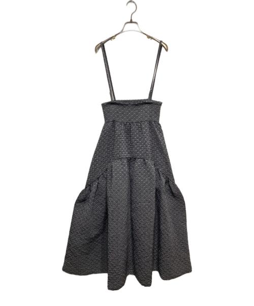 Bluelea（ブルレア）BLUELEA (ブルレア) Dot Jacquard suspenders skirt グレー サイズ:36の古着・服飾アイテム