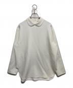 YORIヨリ）の古着「ダブルクロス丸襟カラーブラウス」｜ホワイト