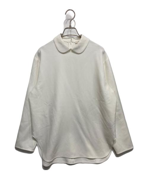 YORI（ヨリ）YORI (ヨリ) ダブルクロス丸襟カラーブラウス ホワイト サイズ:FREEの古着・服飾アイテム