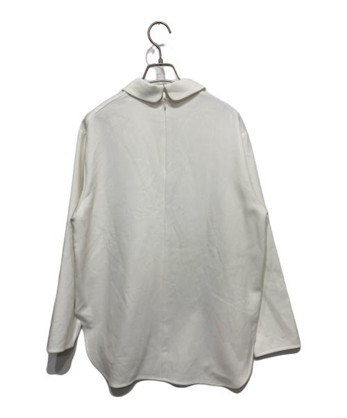 YORI（ヨリ）YORI (ヨリ) ダブルクロス丸襟カラーブラウス ホワイト サイズ:FREEの古着・服飾アイテム