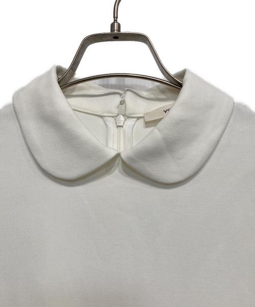 YORI（ヨリ）YORI (ヨリ) ダブルクロス丸襟カラーブラウス ホワイト サイズ:FREEの古着・服飾アイテム