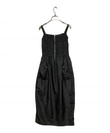 emmi atelier（エミアトリエ）の古着「シャーリングワンピース」｜ブラック