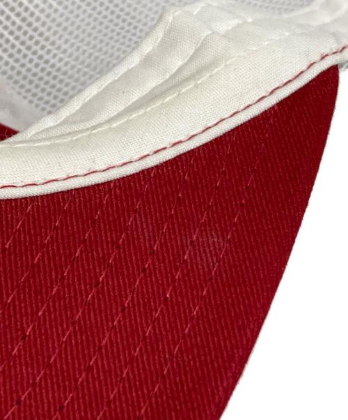 stussy（ステューシー）stussy (ステューシー) キャップ ホワイト×レッドの古着・服飾アイテム