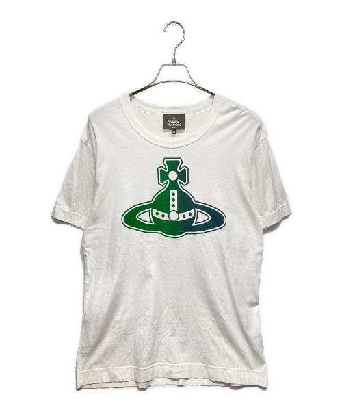 Vivienne Westwood man（ヴィヴィアン ウェストウッド マン）Vivienne Westwood MAN (ヴィヴィアンウエストウッドマン) プリントTシャツ グリーン×ホワイト サイズ:48の古着・服飾アイテム
