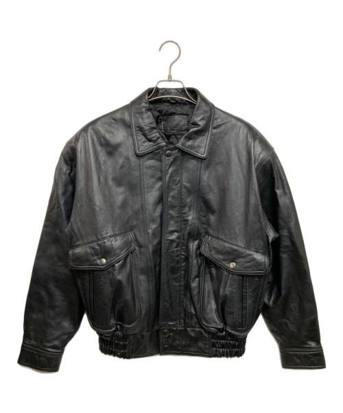 USED（ユーズド）USED (ユーズド) ラムレザージャケット ブラック サイズ:-の古着・服飾アイテム