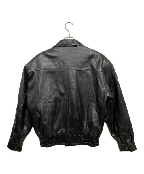 USED（ユーズド）USED (ユーズド) ラムレザージャケット ブラック サイズ:-の古着・服飾アイテム