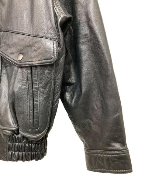 USED（ユーズド）USED (ユーズド) ラムレザージャケット ブラック サイズ:-の古着・服飾アイテム