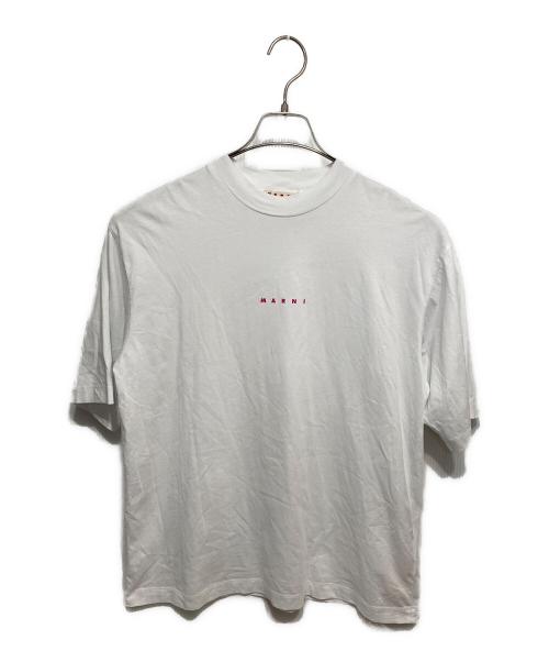 MARNI（マルニ）MARNI (マルニ) ミドルスリーブロゴTシャツ ホワイト サイズ:38の古着・服飾アイテム
